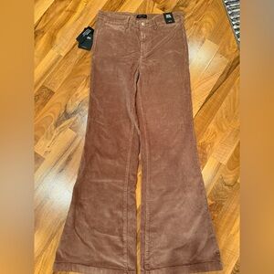 Silver isbister 70’s flare brown curdory wide‎ flare pant NWT retro size 28/33